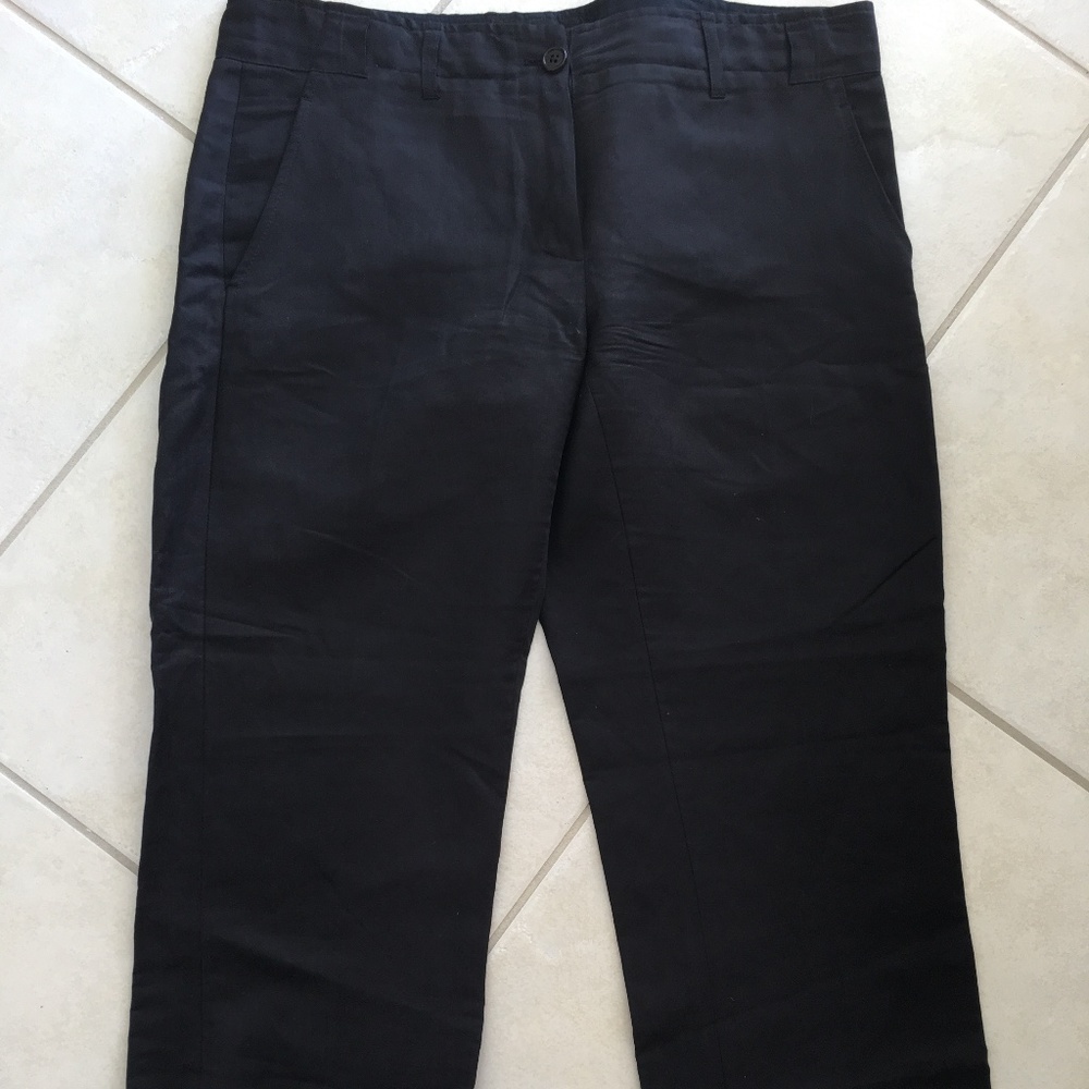 Ann Demeulemeester black trouser cropped pant